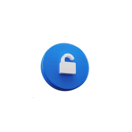 Unlock  3D Icon