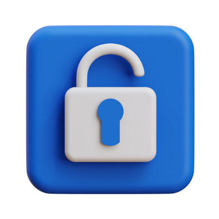 Unlock  3D Icon