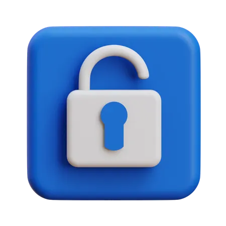 Unlock  3D Icon
