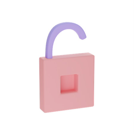 Unlock  3D Icon