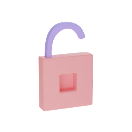 Unlock  3D Icon