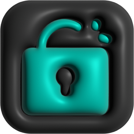 Unlock  3D Icon