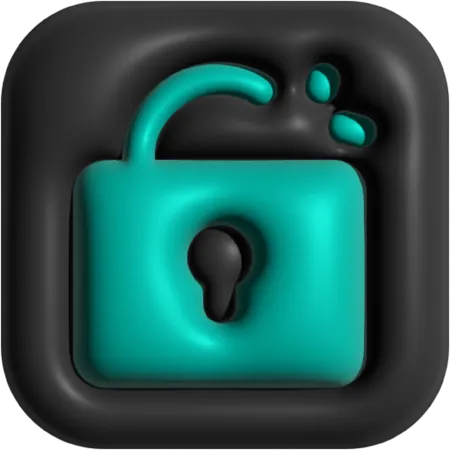 Unlock  3D Icon