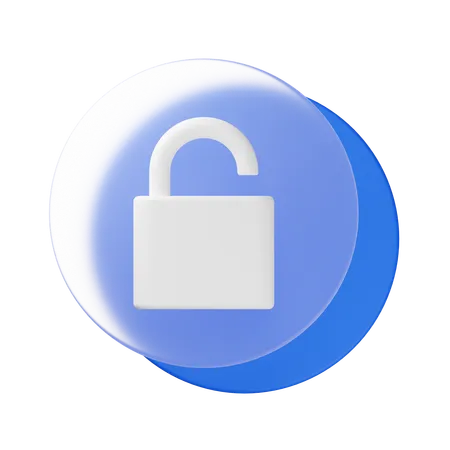 Unlock  3D Icon