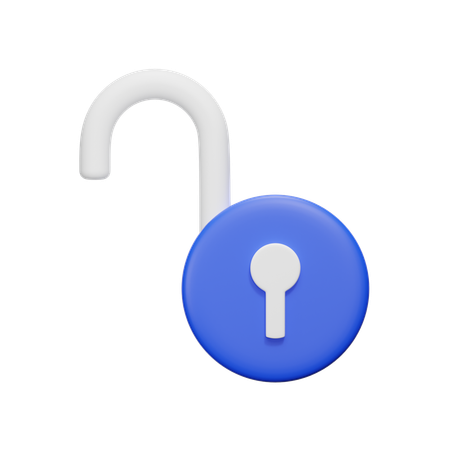Unlock  3D Icon
