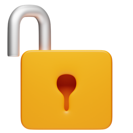 Unlock  3D Icon
