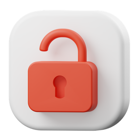 Unlock  3D Icon