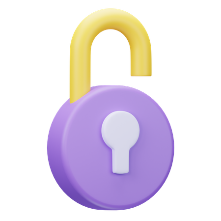 Unlock  3D Icon
