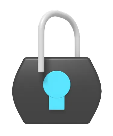 Padlock Security Opened 3D Icon