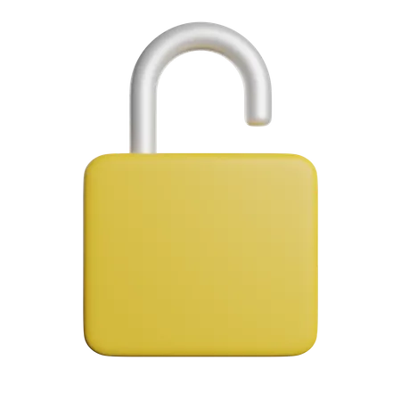 Unlock Key Protection 3D Icon
