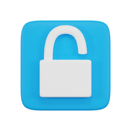 Open Lock Password Security Protection 3 D Icon 3D Icon