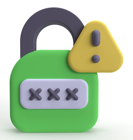 Unlock Alert  3D Icon