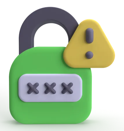 Unlock Alert  3D Icon