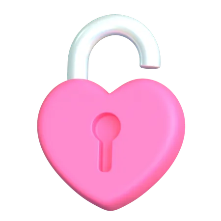 Unlock Hearth Lock  3D Icon