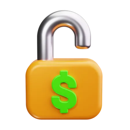 Unlock Money  3D Icon