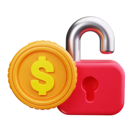 Unlock Money  3D Icon