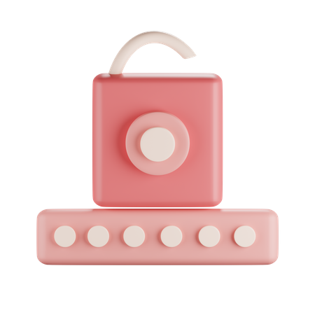 Unlock Password 3D Icon