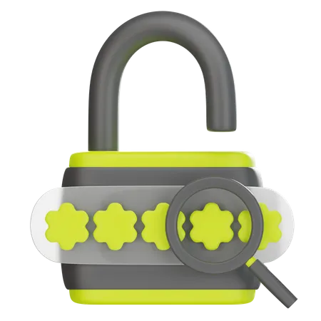 Unlock Password 3 D Icon 3D Icon