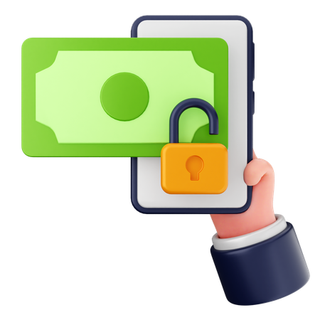 Unlock Payment  3D Icon