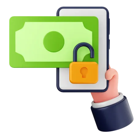 Unlock Payment  3D Icon