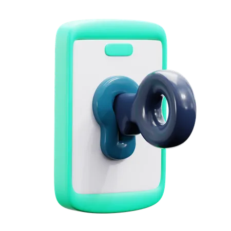 Unlock phone  3D Icon