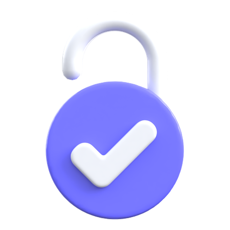 Unlocked  3D Icon