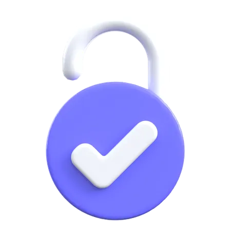 Unlocked  3D Icon