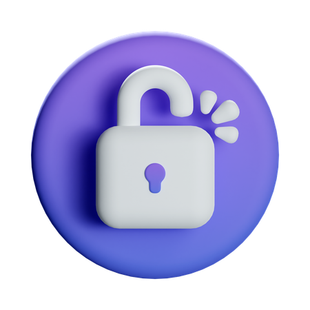 Unlocked  3D Icon