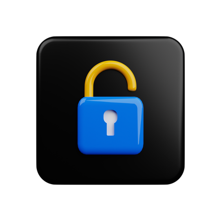 Unlocked  3D Icon