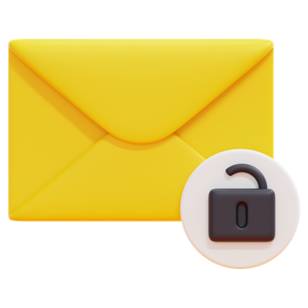 Unlocked Email  3D Icon