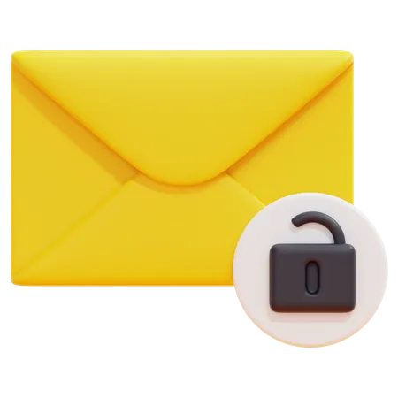 Unlocked Email  3D Icon