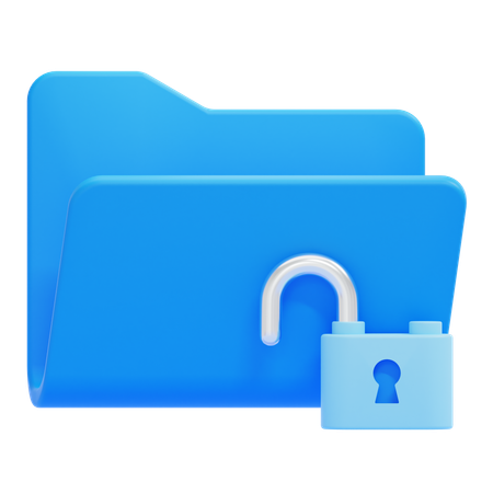 Unlocked Folder  3D Icon