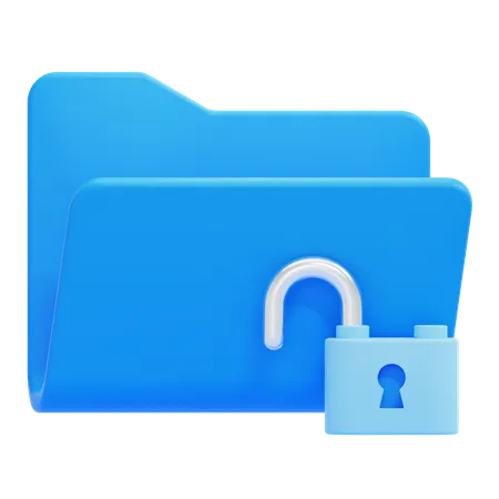 Unlocked Folder  3D Icon