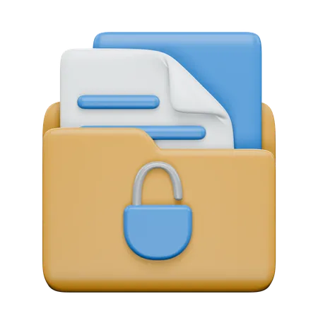 Unlocked Folder  3D Icon