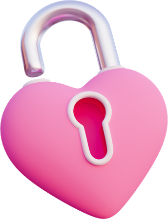 Unlocked Heart  3D Icon