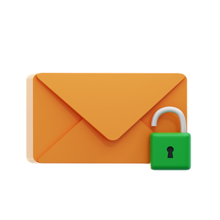 Unlocked Message  3D Icon