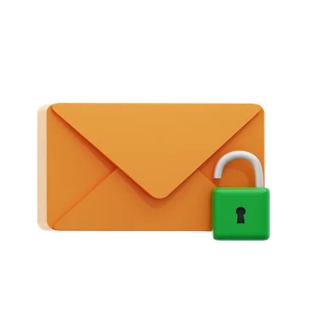 Unlocked Message  3D Icon