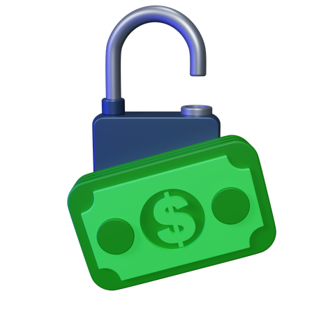 Unlocked Money Safe  3D Icon