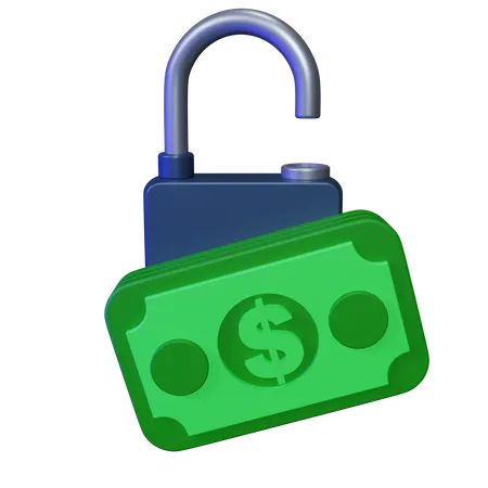 Unlocked Money Safe  3D Icon