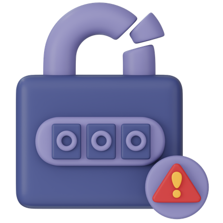 Unlocked Security  3D Icon