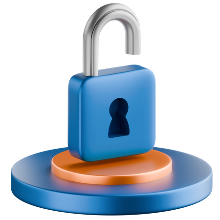 Unlocked Security  3D Icon