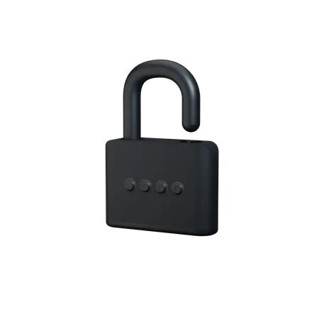 Unlocked with key side view clay  3D Icon