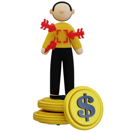 Unlocking Financial Success Strategies  3D Illustration