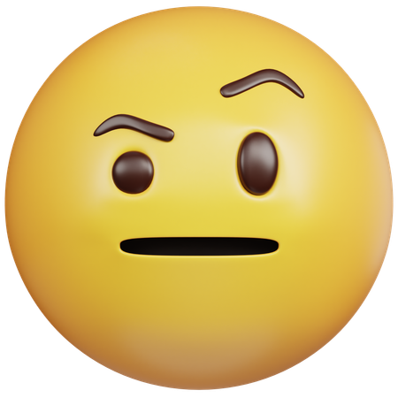 Emoji mit nicht amüsiertem Gesicht  3D Icon