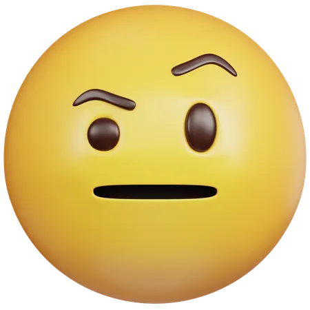 Emoji mit nicht amüsiertem Gesicht  3D Icon