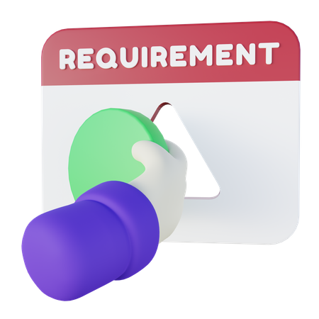 Unqualified Job Seeker with Job Requirement  3D Icon