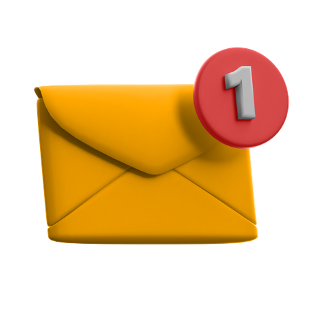 Unread Mail  3D Illustration