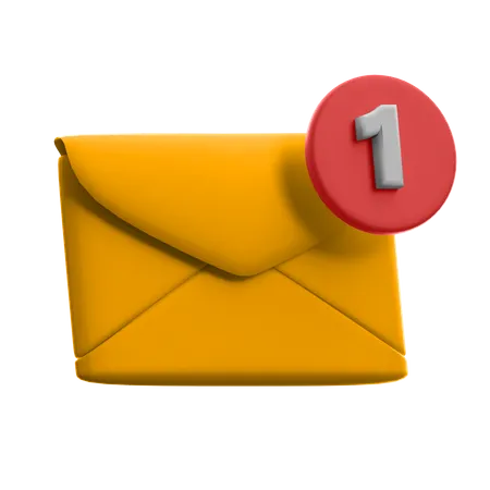 3 D Rendering Mail Notification Business Icon 3D Illustration