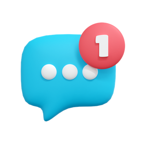 Unread message  3D Icon