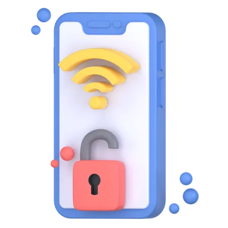 Unsafe Wifi  3D Icon